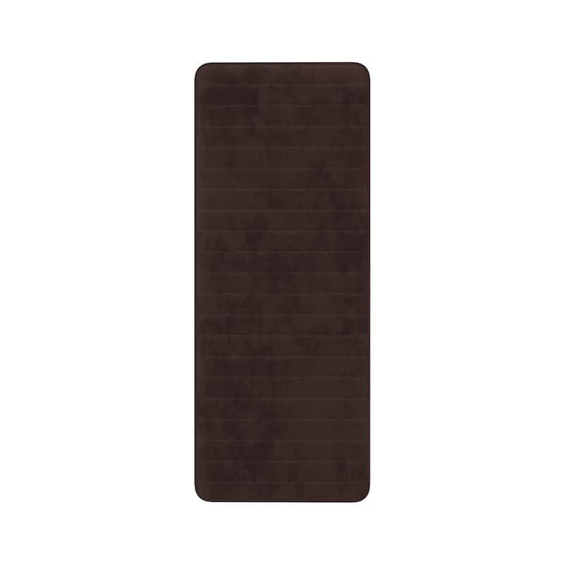 Oversized Bathroom Rug - Extra-Long Memory Foam Bath Mat with Nonslip Backing by Windsor Home - Chocolate