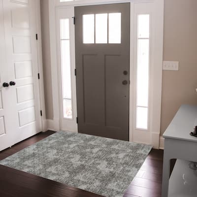 Gertmenian Shadow Thandi Soft Polyester Embossed Abstract Non-Slip Indoor Area Rug