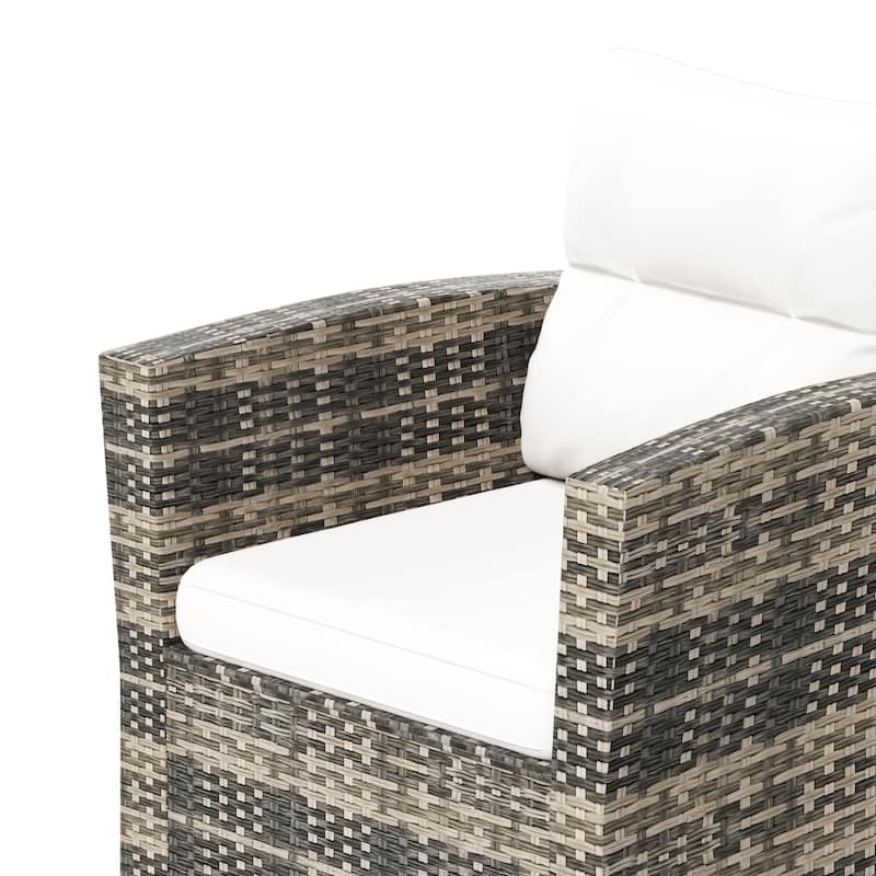 Cruz 4-Piece Outdoor Wicker Cushioned Patio Set and Storage Table