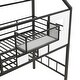 preview thumbnail 20 of 20, Metal Twin Loft Bed with Roof Design and Storage Box, Pink