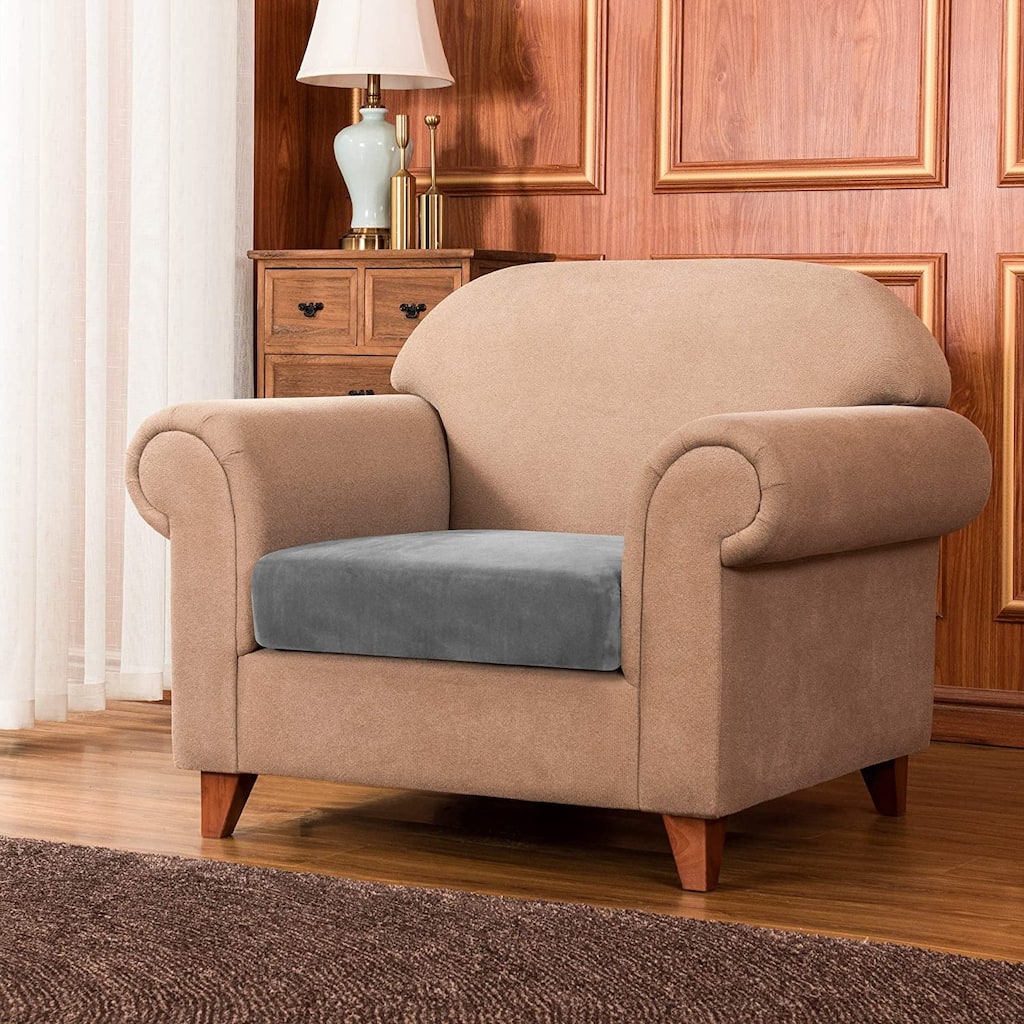 Subrtex Armchair Cushion Covers Velvet Stretch Furniture Protector