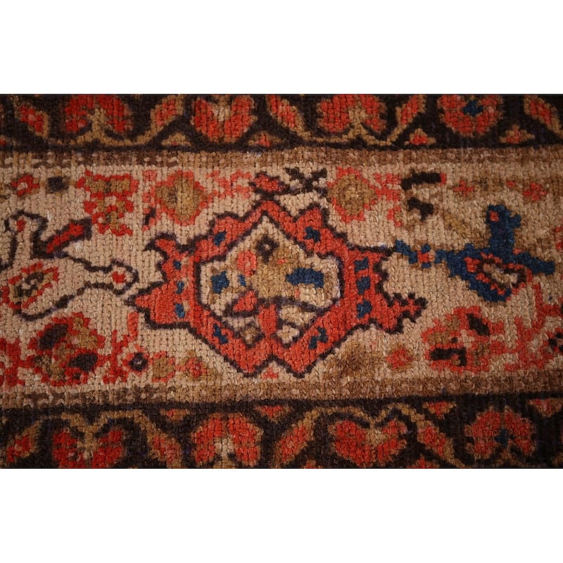 Pre-1900 Malayer Vegetable Dye Persian Large Antique Wool Carpet - 6'8"x 16'3"