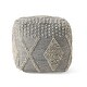 preview thumbnail 37 of 53, Brinket Boho Cube Yarn Pouf by Christopher Knight Home