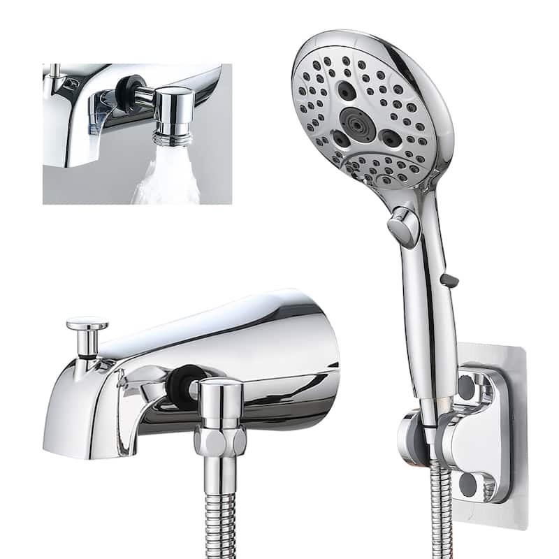 PROOX Bathtub Spout w/ 6Sprayer Handheld Shower - Chrome