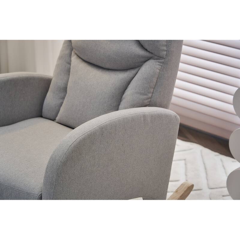 Accent Armchair Chair Rocking Chair With Adjustable Footrest