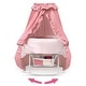 preview thumbnail 7 of 6, Badger Basket Kisses Rectangle Rocking Doll Bassinet - Pink/White