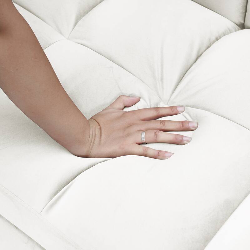 3-in-1 Velvet Sofa Bed - Futon for Small Spaces, Holds 500 lbs