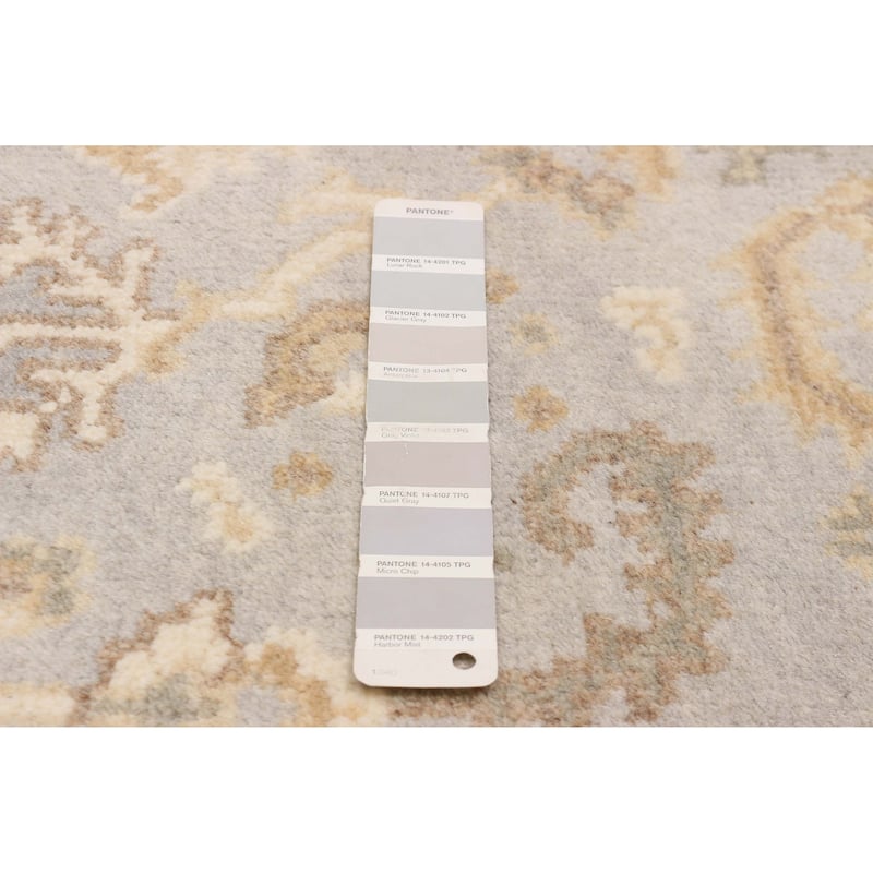 ECARPETGALLERY Hand-knotted Royal Oushak Light Grey Wool Rug - 3'11 x 6'0