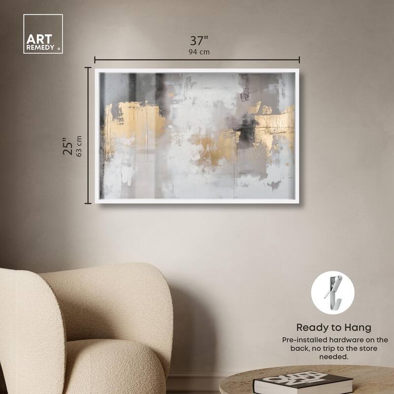 Gilded Gray I Shadowbox by Art Remedy