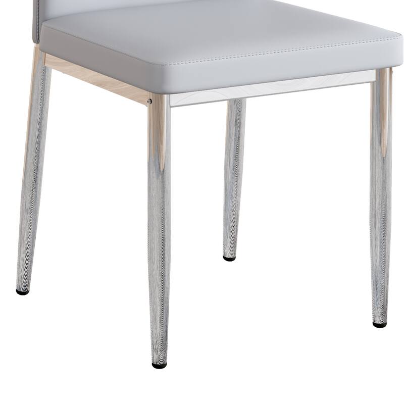 Dining Chair Reception Chair Accent Chair Set of 6 Office Chair Light Gray Kitchen Chair Meeting Room Chair