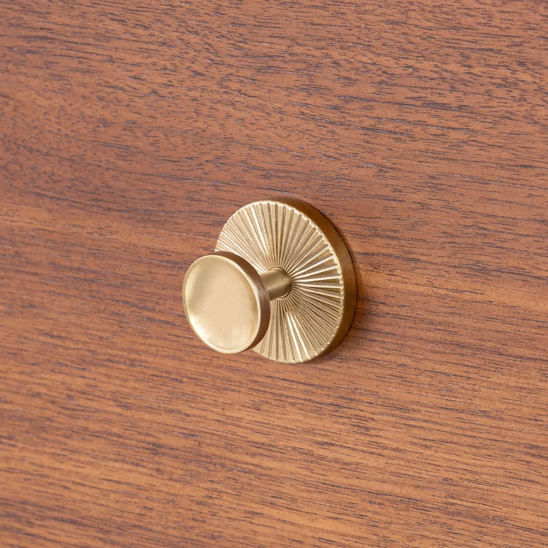 Furniture of America Forma Mid-Century Modern 3-Piece Walnut Solid Wood Platform Bedroom Set