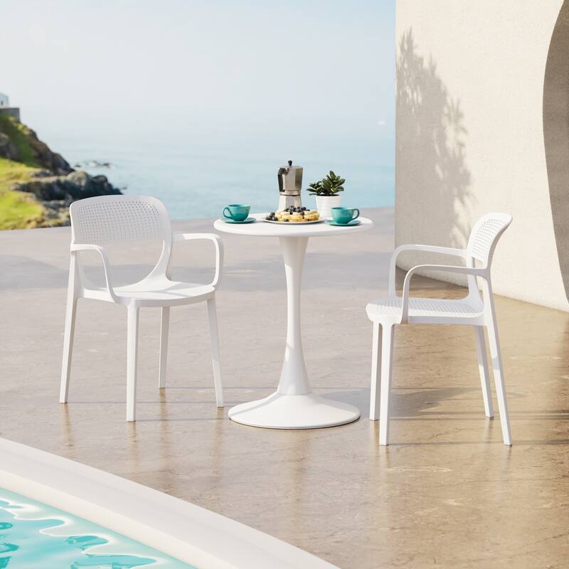 Frond and Form Outdoor Stacking Dining Armchair (Set of 2)