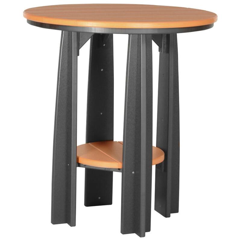 Poly Lumber Balcony Table - Tangerine & Black