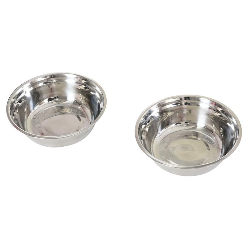 PawHut Dog Feeding Station with 2 Stainless Steel Bowls for Large Dogs - 23.5"L x 11.75"W x 16.25"H