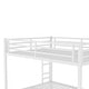 preview thumbnail 10 of 9, Metal Queen Over Queen Bunk Bed for Teens and Adults Space-Saving No Box Spring White