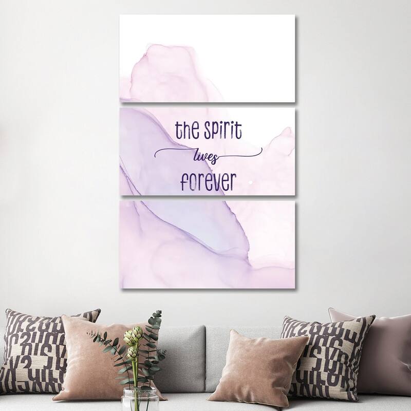 iCanvas "The Spirit Lives Forever - Floating Colors" by Melanie Viola 3-Piece Canvas Wall Art Set - 60x40x1.5