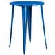 preview thumbnail 32 of 31, 30'' Round Metal Indoor-Outdoor Bar Table Set with 4 Vertical Slat Back Stools - 30"W x 30"D x 41"H