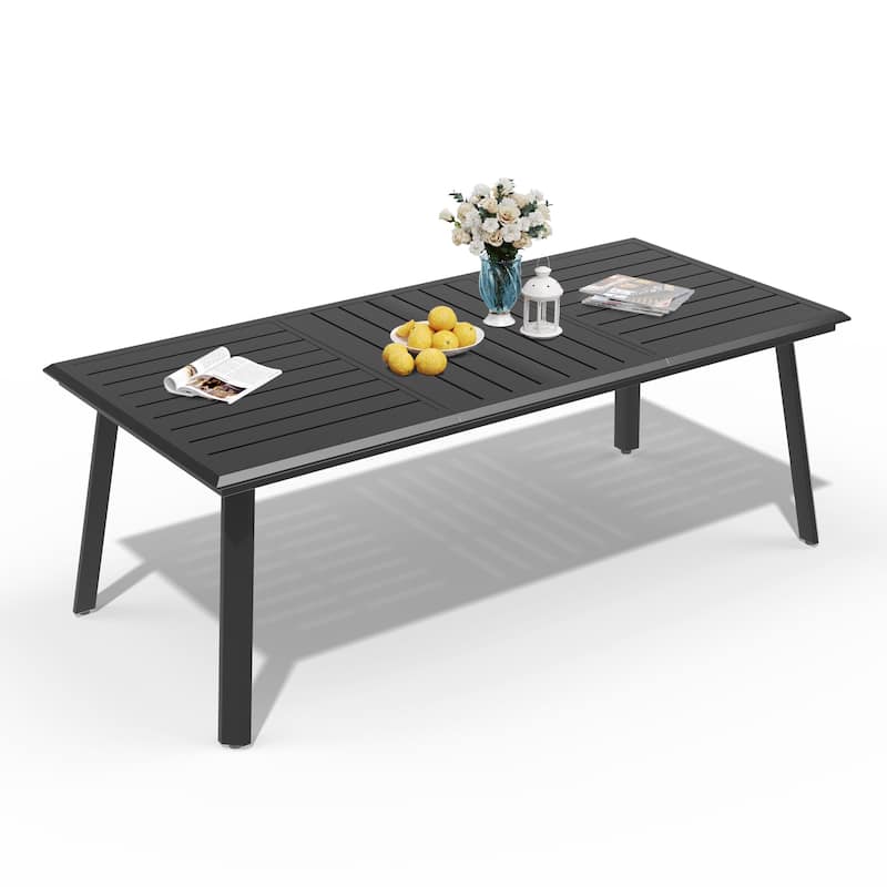 Outdoor Patio All-Weather Aluminum Dining Table for 8-12 Person