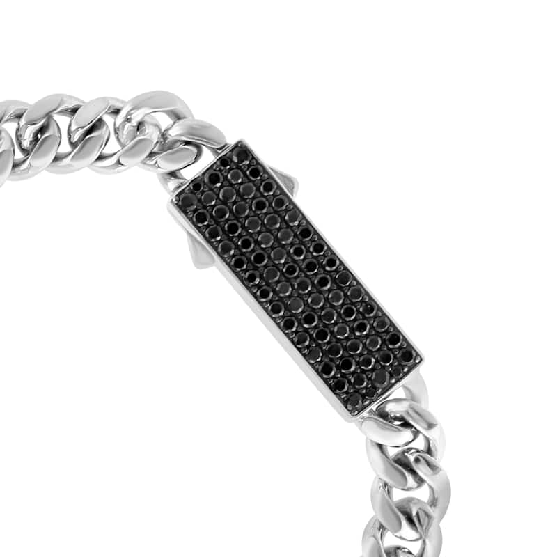 EFFY Men's 925 Sterling Silver Black Spinel Bracelet