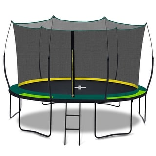 Trampolines with Enclosure for Kids and Adults with Patented Fiberglass Curved Poles