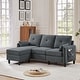 preview thumbnail 40 of 49, 77.36" L Shaped Sectional Sofa with Side Storage Pocket and Reversible Ottoman