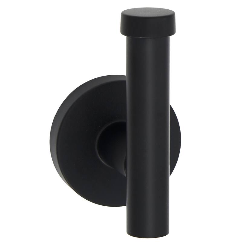 Alno A9381-HOOK-SMOOTH Vita Bella 2" Wide Modern Smooth Bar Bathroom - Matte Black