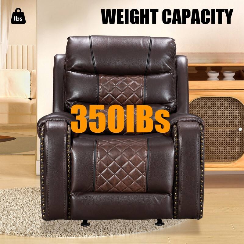 Big Size Faux Leather American Design Recliner Chair for Living Room