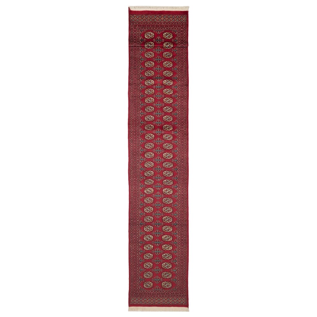 ECARPETGALLERY Hand-knotted Finest Peshawar Bokhara Red Wool Rug - 2'7 x 16'1