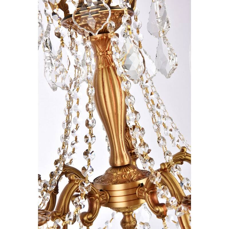 Somette Meilen 5-light Royal Cut Crystal and French Gold Chandelier