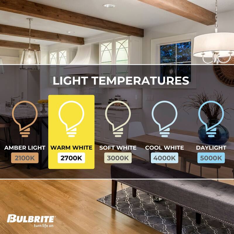 Bulbrite LED Filament Pack of (4) 13 Watt Dimmable ST18 Light Bulbs with a Clear Finish and Medium (E26) Base - 2700K