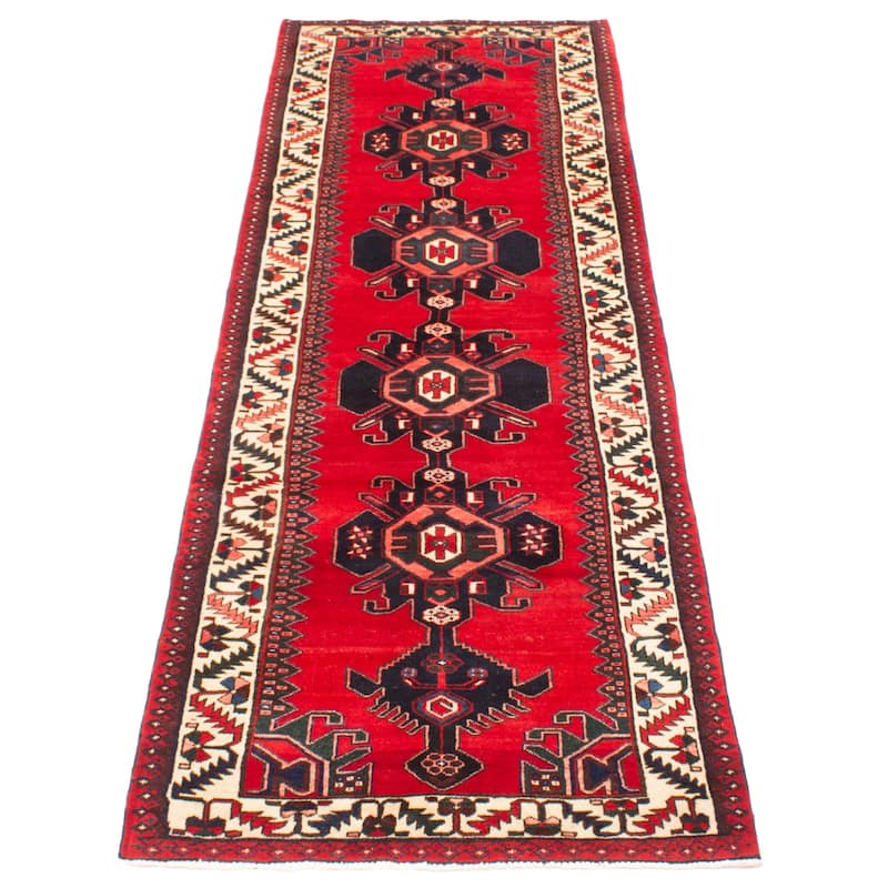 ECARPETGALLERY Hand-knotted Anadol Red Wool Rug - 3'3 x 10'0