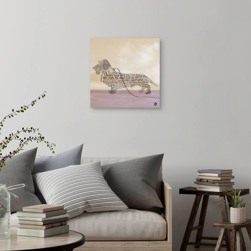 Word Dogs 2 by Dominique Vari Canvas Art Print