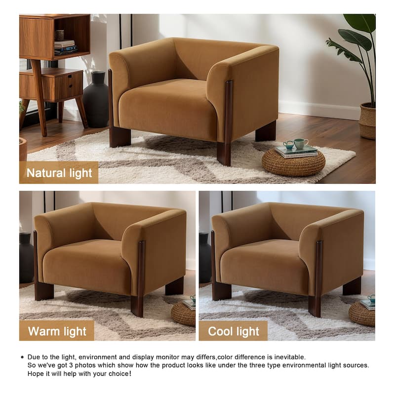 41"W Modern Tuxedo Arms Accent Chair for Living Room