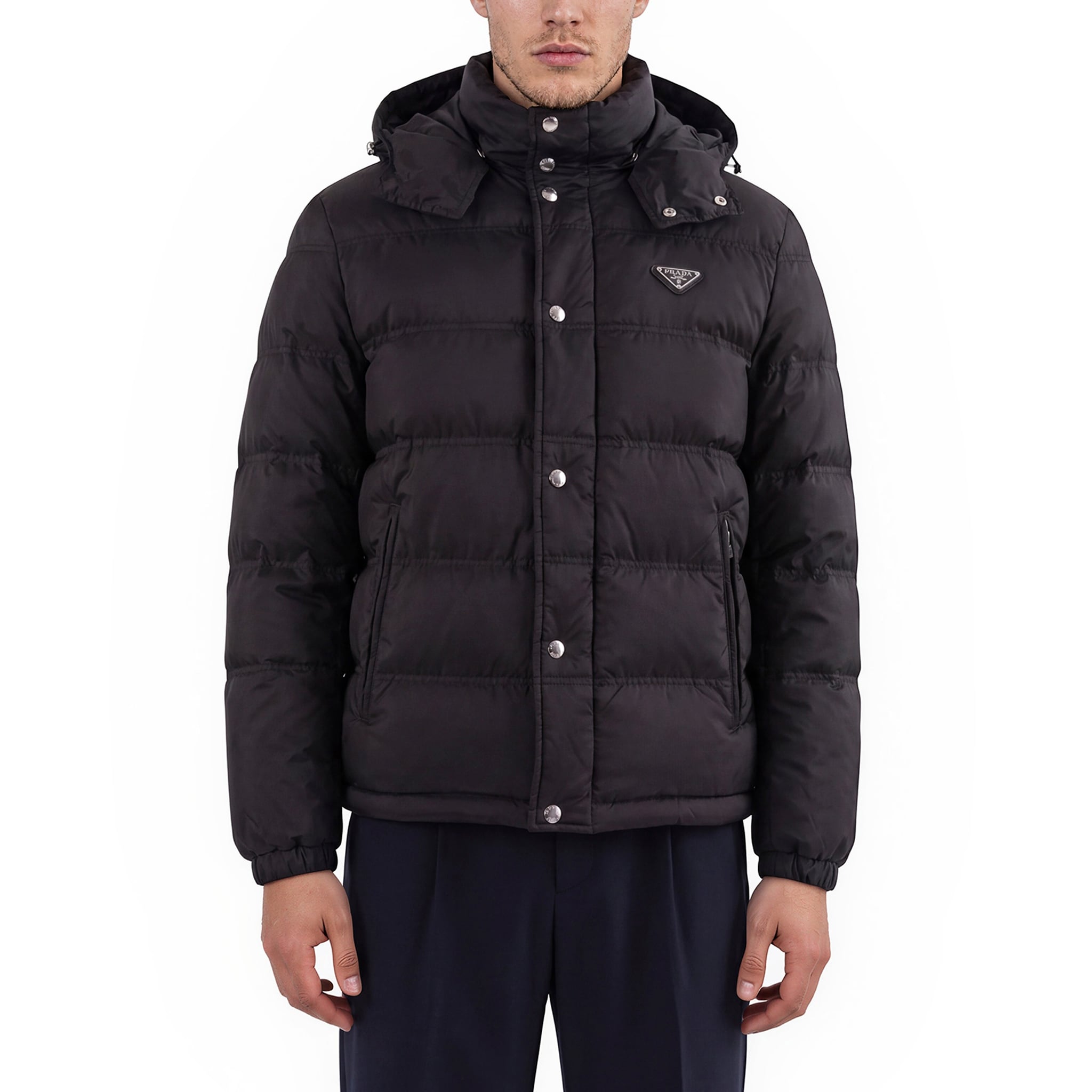 Prada Men's Down Hooded Puffer Jacket