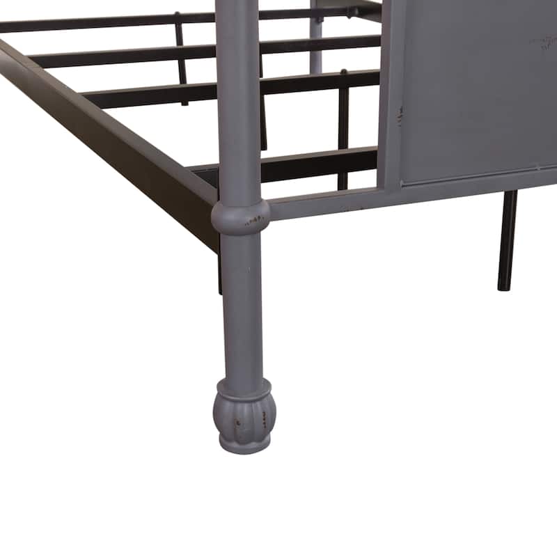 Vintage Series Distressed Metal Queen Metal Bed