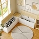 preview thumbnail 5 of 13, L-Shaped Storage Bench with Lift-Top Seats and Wooden Top for Entryway