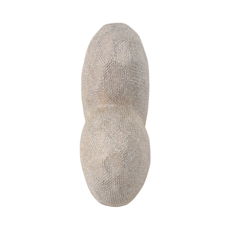 Modern Stone Ceramic Geometric Heart Sculpture