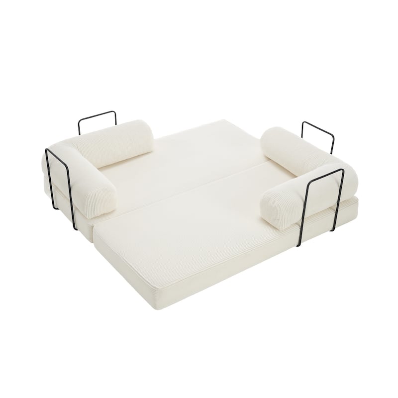 Oversized Corduroy Convertible Floor Sofa Bed Sleeper Couch