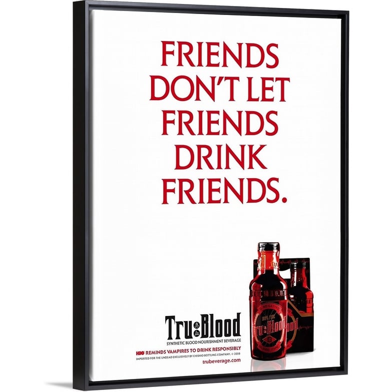 Shop True Blood Tv 2007 Black Float Frame Canvas Art Overstock 26974395