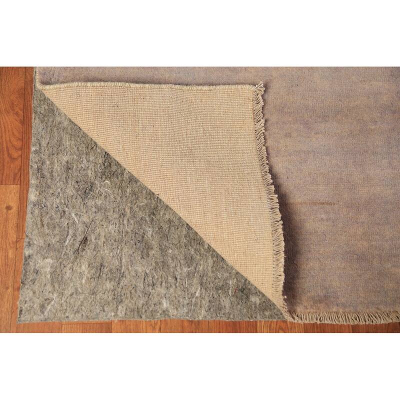 Grays & Beige Gabbeh Oriental Area Rug Hand-Knotted Wool Carpet - 9'3" x 11'7"