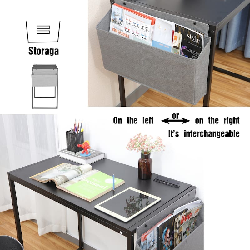JJS Compact Computer Desk - Simple Modern Writing Desk for Small Spaces, Home Office & Student Study