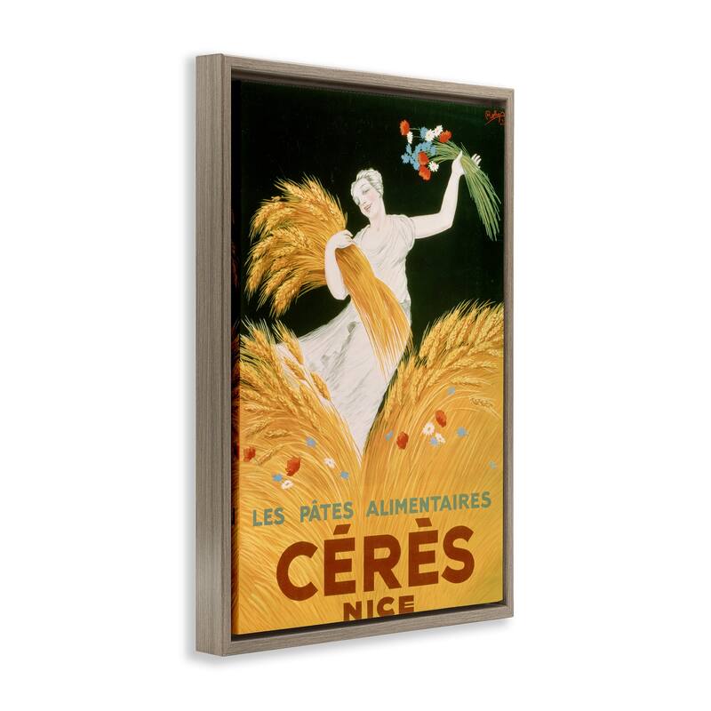 Stupell Antique Ceres Goddess Framed Floater Canvas Wall Art Design By Marcus Jules
