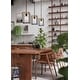 preview thumbnail 2 of 1, Libertad - 3-Light Linear Pendant - Structured Black and Wood Finish