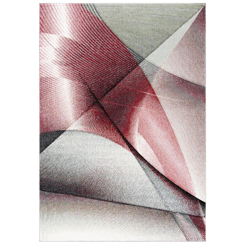 SAFAVIEH Hollywood Verbena Mid-Century Modern Abstract Rug - 8' x 10' - Grey/Red