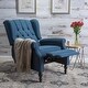 preview thumbnail 31 of 42, Walter Tufted Fabric Wingback Recliner Club Chair by Christopher Knight Home