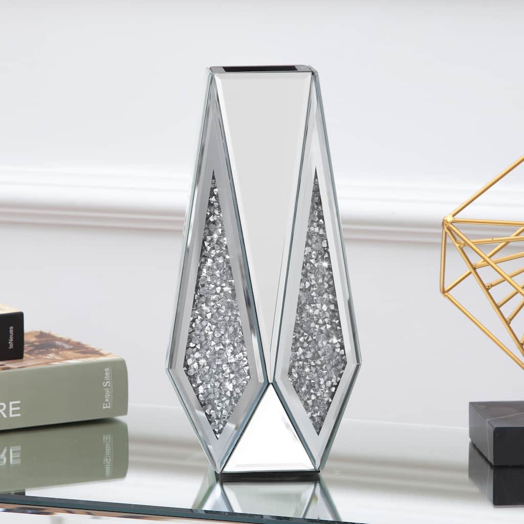 Mirrored Diamond Vase for Flower