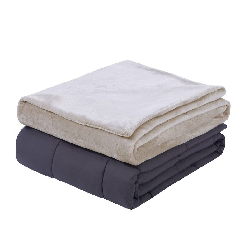 DreamLab Acupressure 48x72 Weighted Blanket with Removable Cover