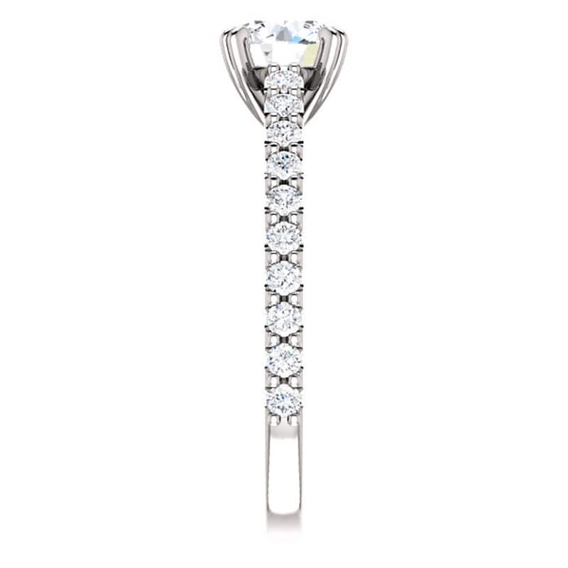 1 Ct Lab Grown Diamond Engagement Ring White Gold