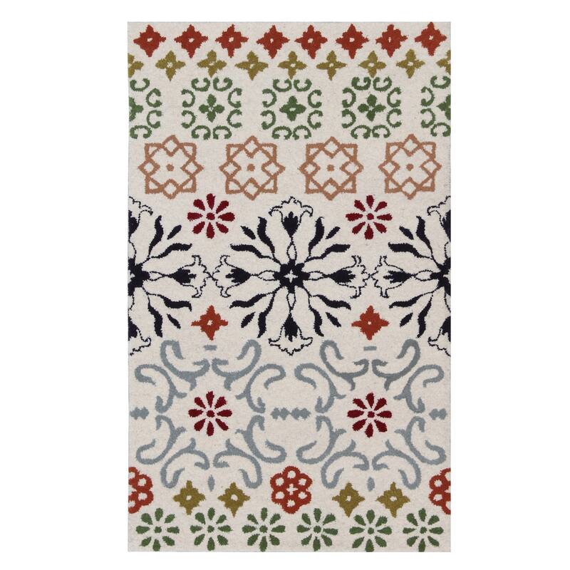 SAFAVIEH Handmade Wyndham Alja New Zealand Wool Area Rug - 2' x 3' - Ivory/Multi