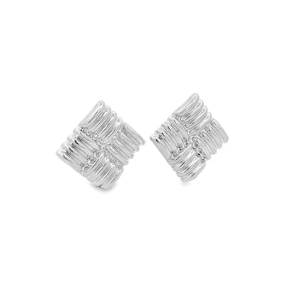 SHYMI Textured Square Statement Earrings